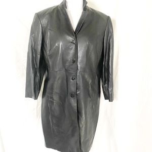 Leather Half Trench Coat Petite Size 16